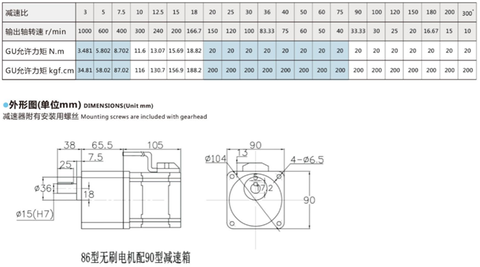 無刷直流齒輪減速電機(jī) (1)